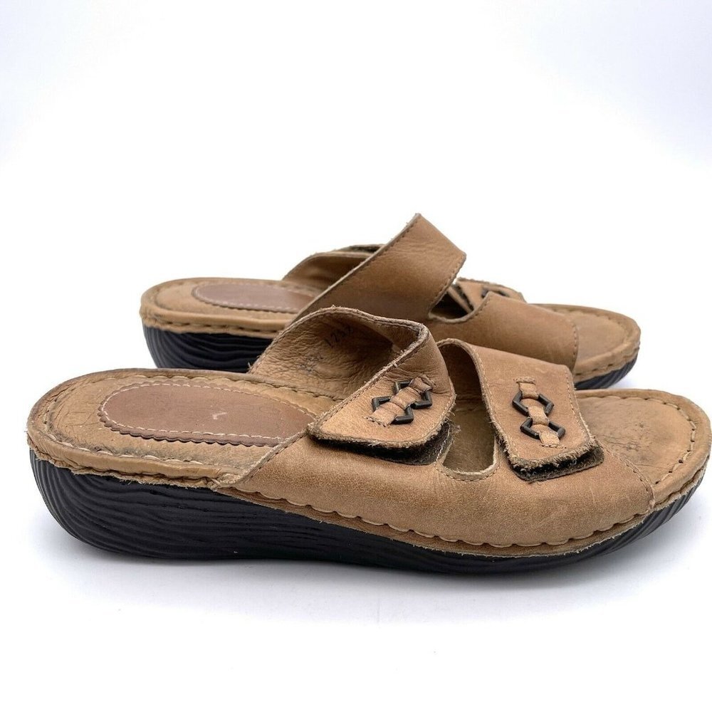 Lobo Solo Comfort Leather Sandals  Size 23.5. US approx 5-6